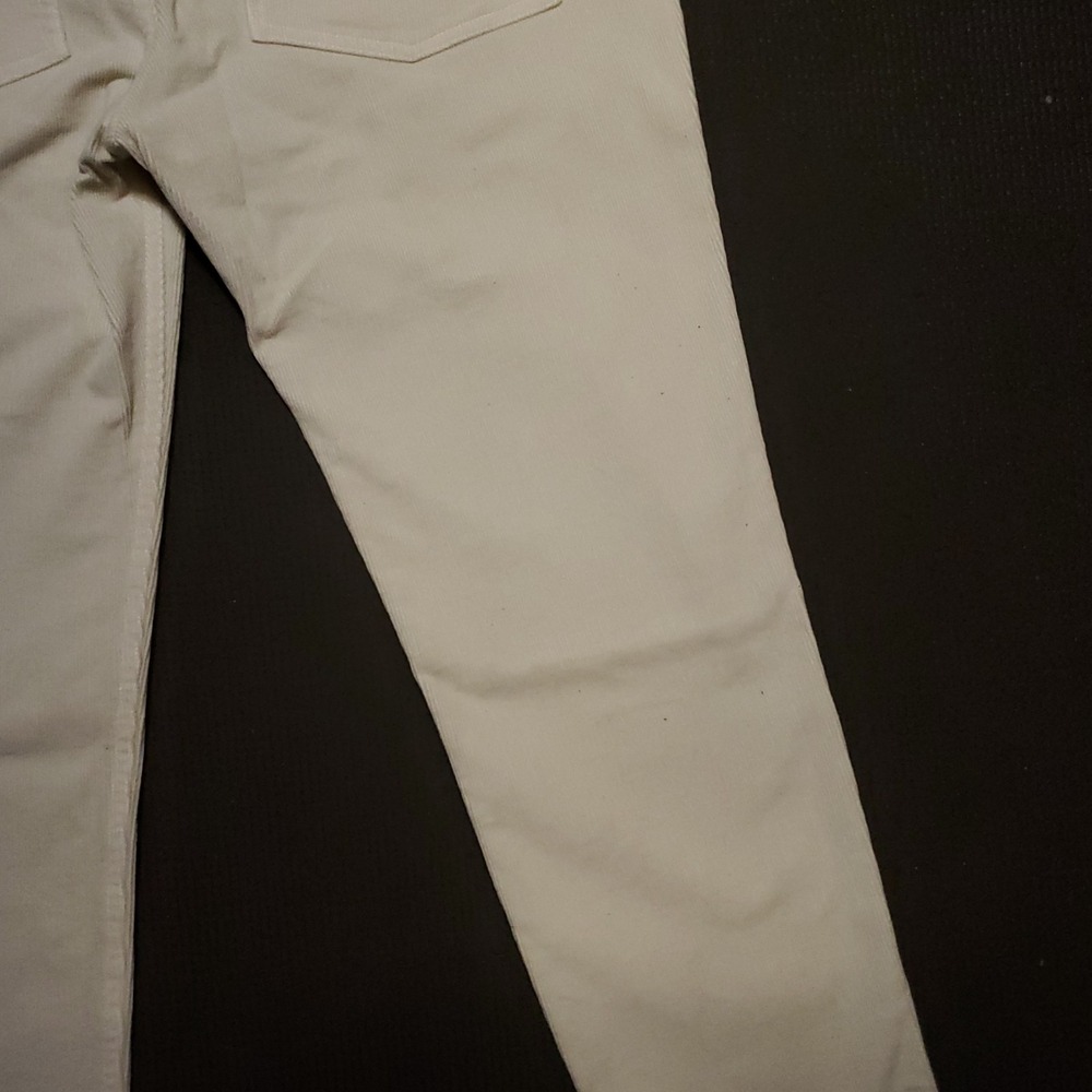 Nili Lotan Shon Corduroy Pants Womens 4 Bone High Rise Baggy Wide Bow Leg‎ USA - Picture 12 of 16